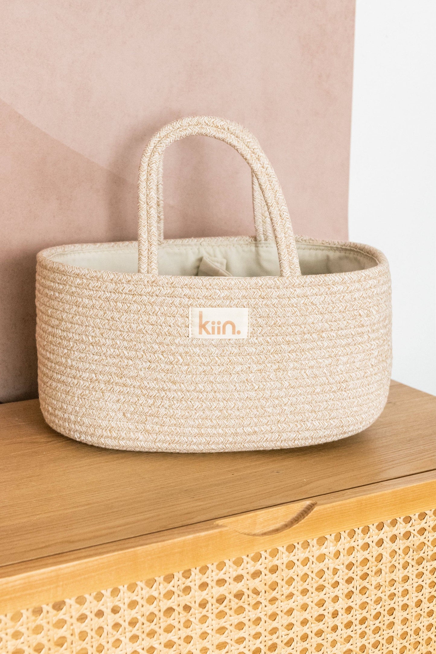 Kiin eco-friendly nappy organizer bag with compartments - empty