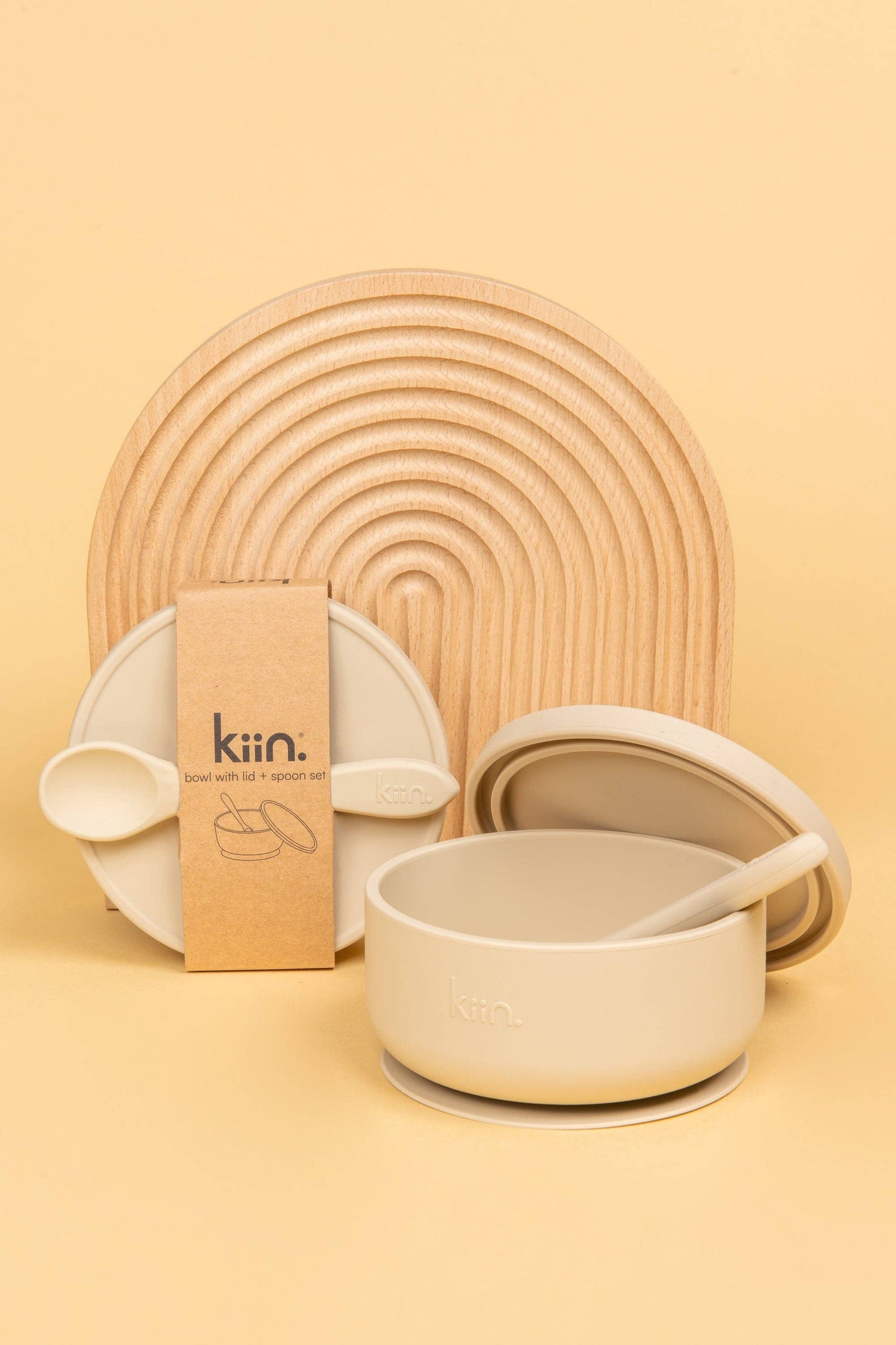Kiin Baby - Silicone Baby Feeding Set - vanilla 2
