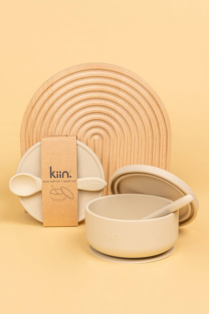 Kiin Baby - Silicone Baby Feeding Set - vanilla 2