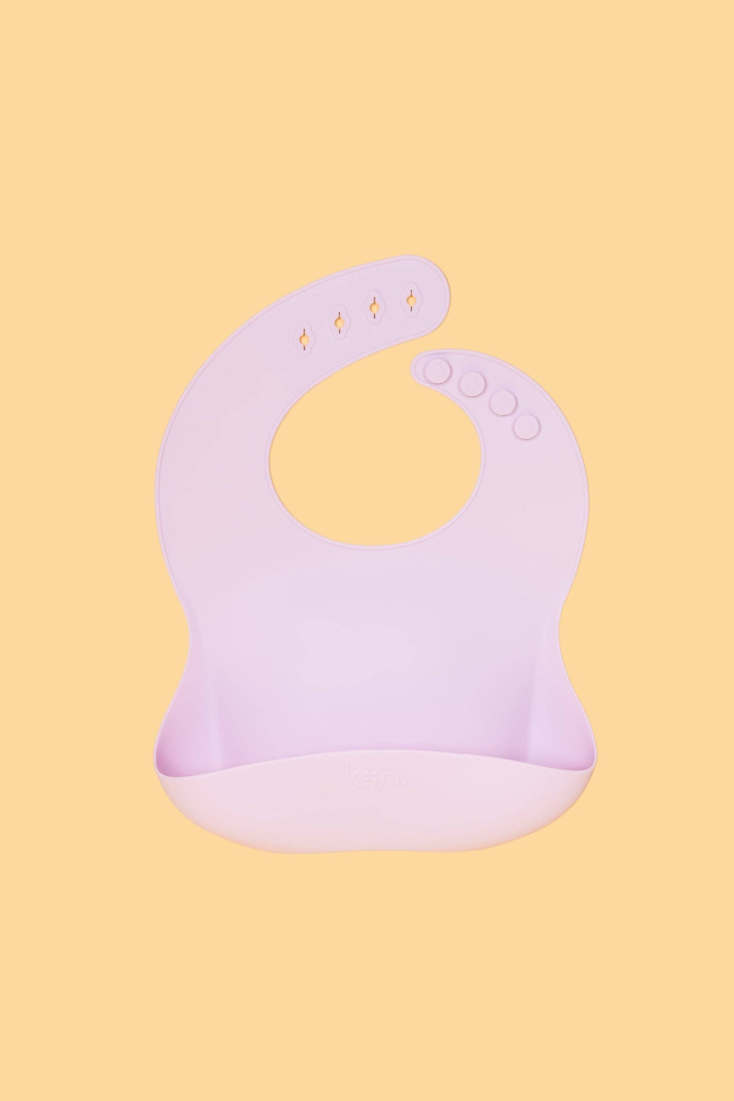 Kiin silicone baby bib with crumb-catching pocket - purple 1