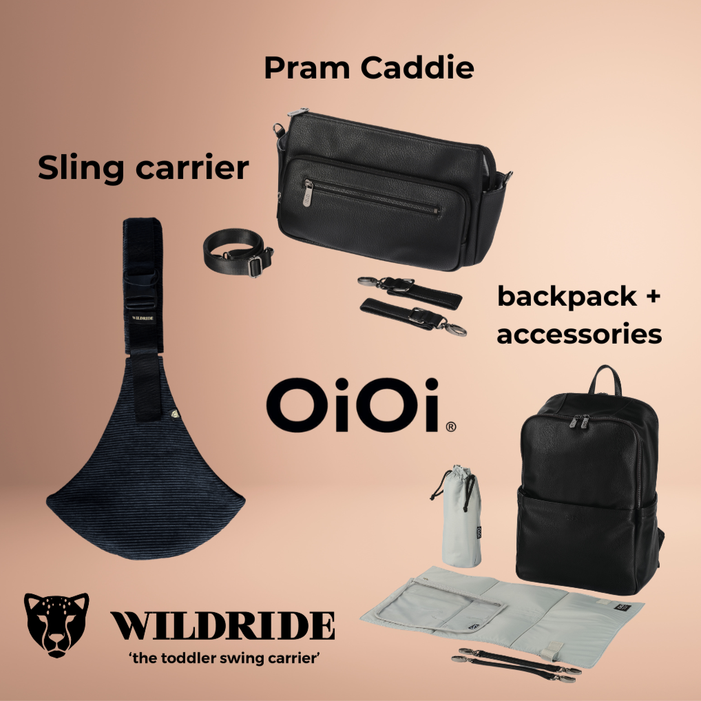 wildride carrier oioi pram caddie oioi vegan leather baby diaper backpack